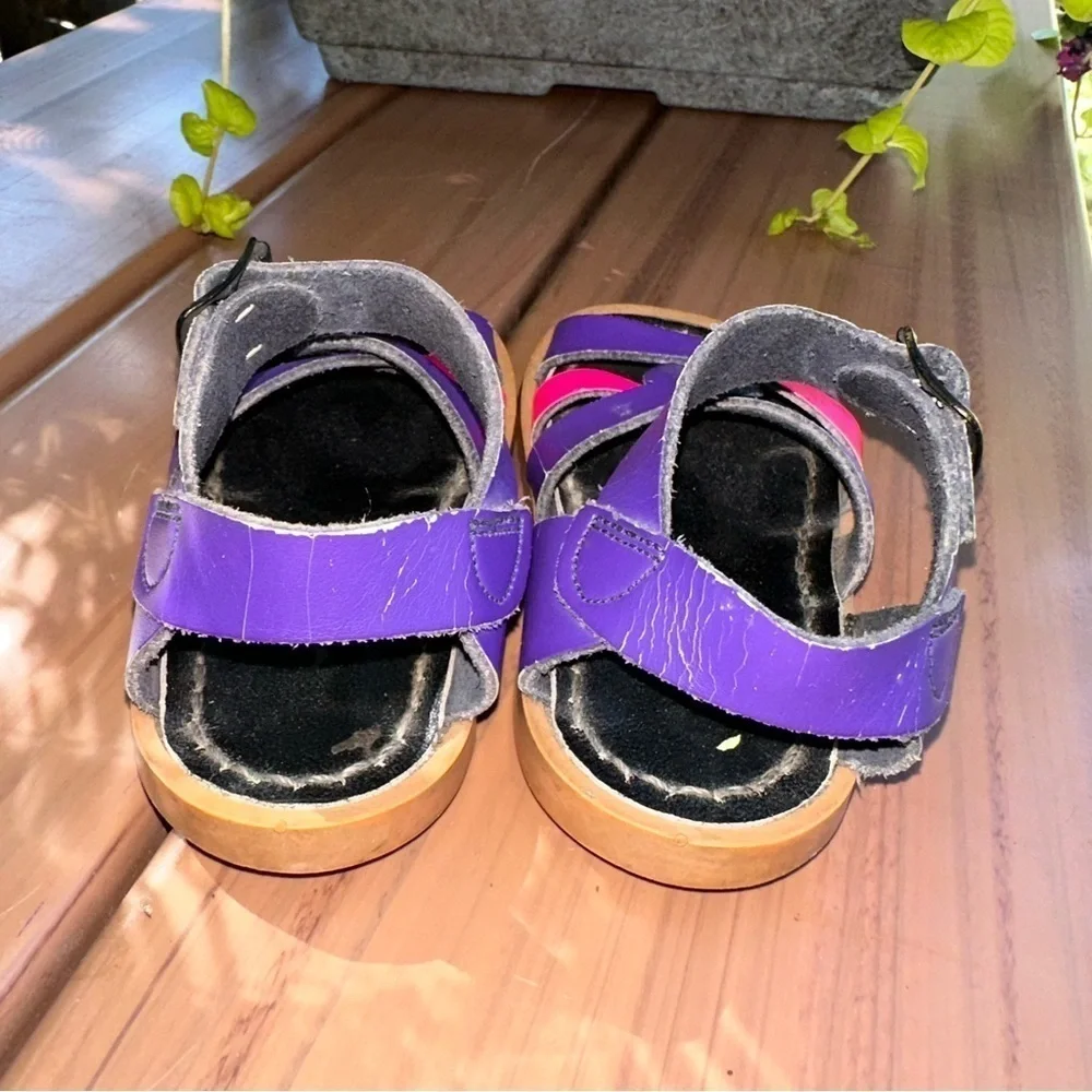Salt Water Toddler Purple Pink Sandals Size 4 - Picture 3 of 5